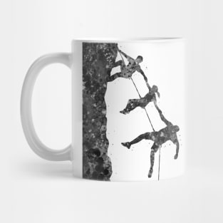 Climber friend black and white Mug